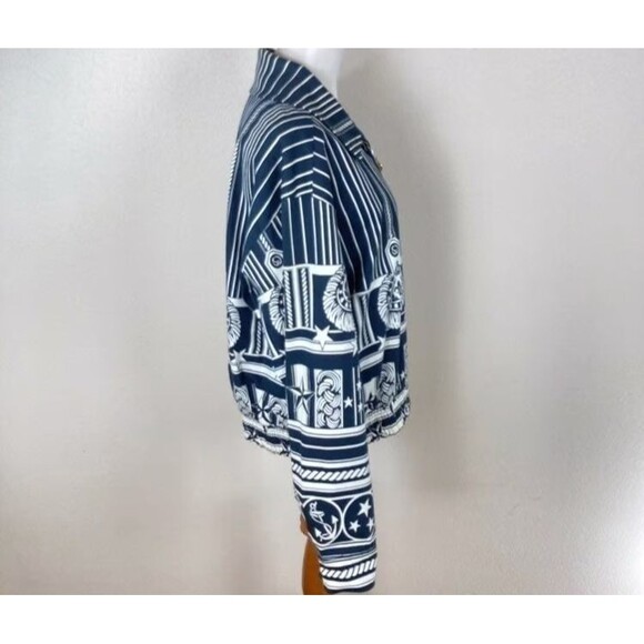 St. John Sport Marie Gray navy Zip Front Jacket Size Med NWT - Picture 3 of 8